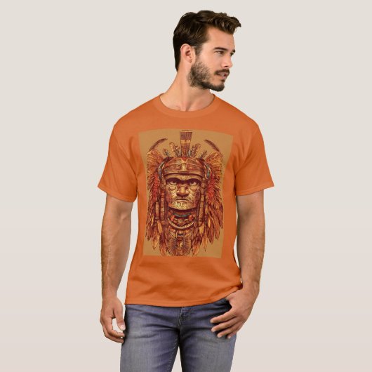 Aztec Eagle Warrior T - Shirt - Intricate Tattoo D (Vorne ganz)