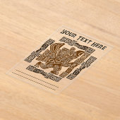 Aztec Eagle Warrior Tribal Alte Kunst Acryleinladungen (Ablage )