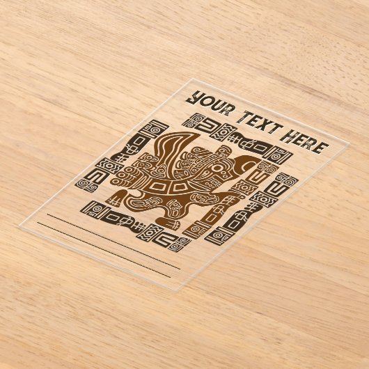 Aztec Eagle Warrior Tribal Alte Kunst Acryleinladungen (Ablage )