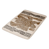 Aztec Eagle Warrior Tribal Alte Kunst Badematte (Schrägansicht)