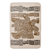 Aztec Eagle Warrior Tribal Alte Kunst Badematte (Vorderseite Vertikal)