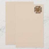 Aztec Eagle Warrior Tribal Alte Kunst Briefpapier (Vorne/Hinten)
