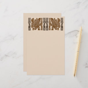 Aztec Eagle Warrior Tribal Alte Kunst Briefpapier