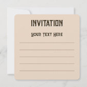 Aztec Eagle Warrior Tribal Alte Kunst Einladung (Rückseite)