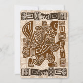 Aztec Eagle Warrior Tribal Alte Kunst Einladung (Vorderseite)