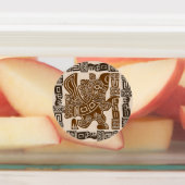 Aztec Eagle Warrior Tribal Alte Kunst Etiketten (Befestigt)