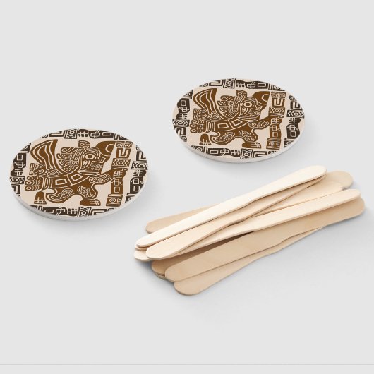 Aztec Eagle Warrior Tribal Alte Kunst Fächer (Non-assembled)