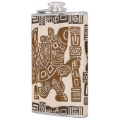Aztec Eagle Warrior Tribal Alte Kunst Flachmann (Links)