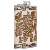 Aztec Eagle Warrior Tribal Alte Kunst Flachmann (Rechts)
