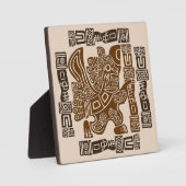 Aztec Eagle Warrior Tribal Alte Kunst Fotoplatte (Vorderseite)