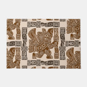 Aztec Eagle Warrior Tribal Alte Kunst Fußmatte (Vorderseite)