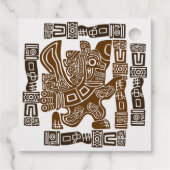 Aztec Eagle Warrior Tribal Alte Kunst Geschenkanhänger (Rückseite)