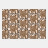 Aztec Eagle Warrior Tribal Alte Kunst Geschenkpapier Set (Vorderseite 3)