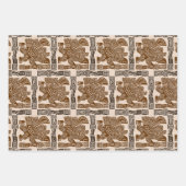 Aztec Eagle Warrior Tribal Alte Kunst Geschenkpapier Set (Vorderseite 2)