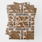 Aztec Eagle Warrior Tribal Alte Kunst Geschenkpapier Set (Beispiel)