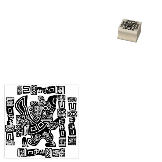 Aztec Eagle Warrior Tribal Alte Kunst Gummistempel (Stempel)