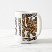 Aztec Eagle Warrior Tribal Alte Kunst Kaffeetasse (VorderseiteRechts)