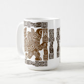 Aztec Eagle Warrior Tribal Alte Kunst Kaffeetasse (Vorderseite Links)