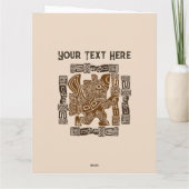 Aztec Eagle Warrior Tribal Alte Kunst Karte (Rückseite)