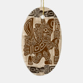 Aztec Eagle Warrior Tribal Alte Kunst Keramik Ornament (Rechts)