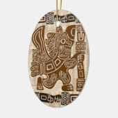 Aztec Eagle Warrior Tribal Alte Kunst Keramik Ornament (Links)