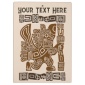 Aztec Eagle Warrior Tribal Alte Kunst Klemmbrett (Rückseite)