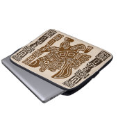 Aztec Eagle Warrior Tribal Alte Kunst Laptopschutzhülle (Vorne Knopf)