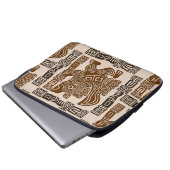 Aztec Eagle Warrior Tribal Alte Kunst Laptopschutzhülle (Vorne Knopf)