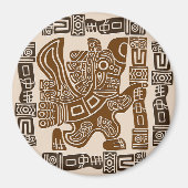 Aztec Eagle Warrior Tribal Alte Kunst Magnet (Vorne)