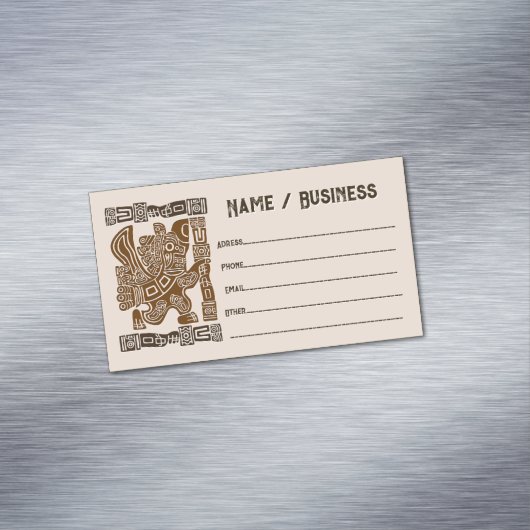 Aztec Eagle Warrior Tribal Alte Kunst Magnetische Visitenkarte (Beispiel)