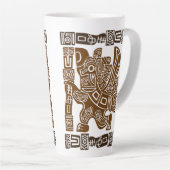 Aztec Eagle Warrior Tribal Alte Kunst Milchtasse (Rechte Ecke)