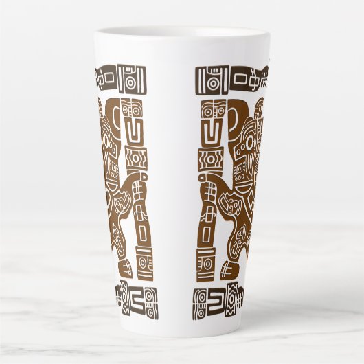 Aztec Eagle Warrior Tribal Alte Kunst Milchtasse (Vorderseite)