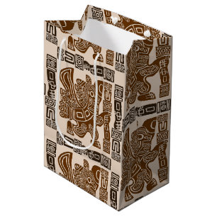 Aztec Eagle Warrior Tribal Alte Kunst Mittlere Geschenktüte