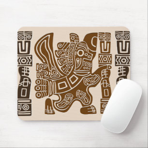 Aztec Eagle Warrior Tribal Alte Kunst Mousepad