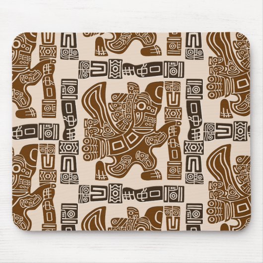 Aztec Eagle Warrior Tribal Alte Kunst Mousepad (Vorne)