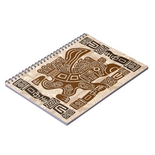 Aztec Eagle Warrior Tribal Alte Kunst Notizblock (Linke Seite)