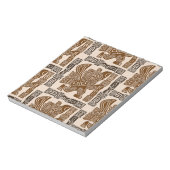 Aztec Eagle Warrior Tribal Alte Kunst Notizblock (Rotiert)
