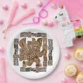 Aztec Eagle Warrior Tribal Alte Kunst Pappteller (Party)