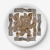 Aztec Eagle Warrior Tribal Alte Kunst Pappteller (Vorderseite)