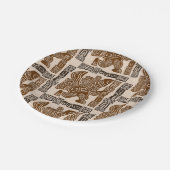 Aztec Eagle Warrior Tribal Alte Kunst Pappteller (Schrägansicht)