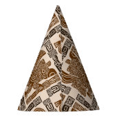 Aztec Eagle Warrior Tribal Alte Kunst Partyhütchen (Rückseite)