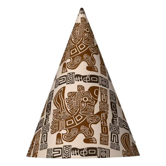 Aztec Eagle Warrior Tribal Alte Kunst Partyhütchen (Vorderseite)