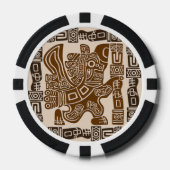 Aztec Eagle Warrior Tribal Alte Kunst Pokerchips (Vorderseite)