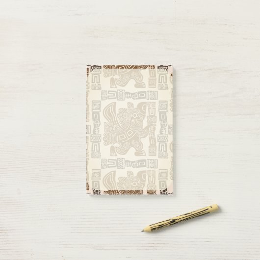 Aztec Eagle Warrior Tribal Alte Kunst Post-it Klebezettel (Auf Schreibtisch)