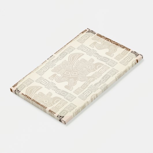 Aztec Eagle Warrior Tribal Alte Kunst Post-it Klebezettel (angewinkelt)