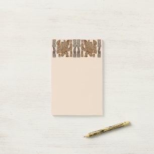 Aztec Eagle Warrior Tribal Alte Kunst Post-it Klebezettel