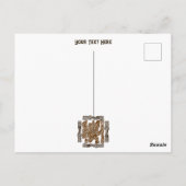 Aztec Eagle Warrior Tribal Alte Kunst Postkarte (Rückseite)