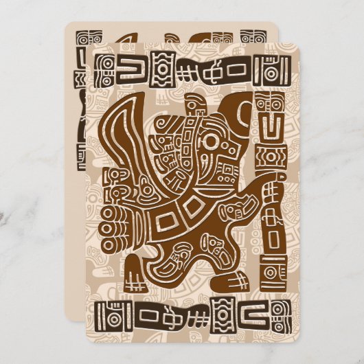 Aztec Eagle Warrior Tribal Alte Kunst Programm (Vorne/Hinten)