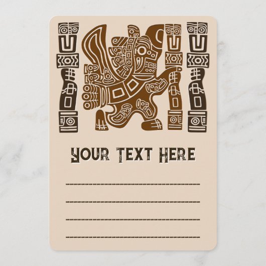 Aztec Eagle Warrior Tribal Alte Kunst Programm (Rückseite)