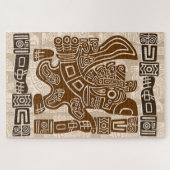 Aztec Eagle Warrior Tribal Alte Kunst Puzzle (Horizontal)